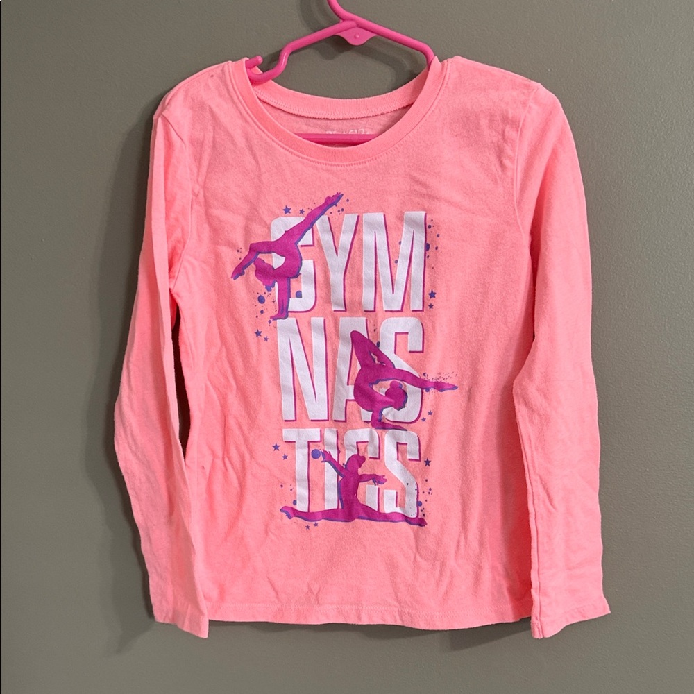 Orange Gymnastics Long Sleeve Tee - 5/6